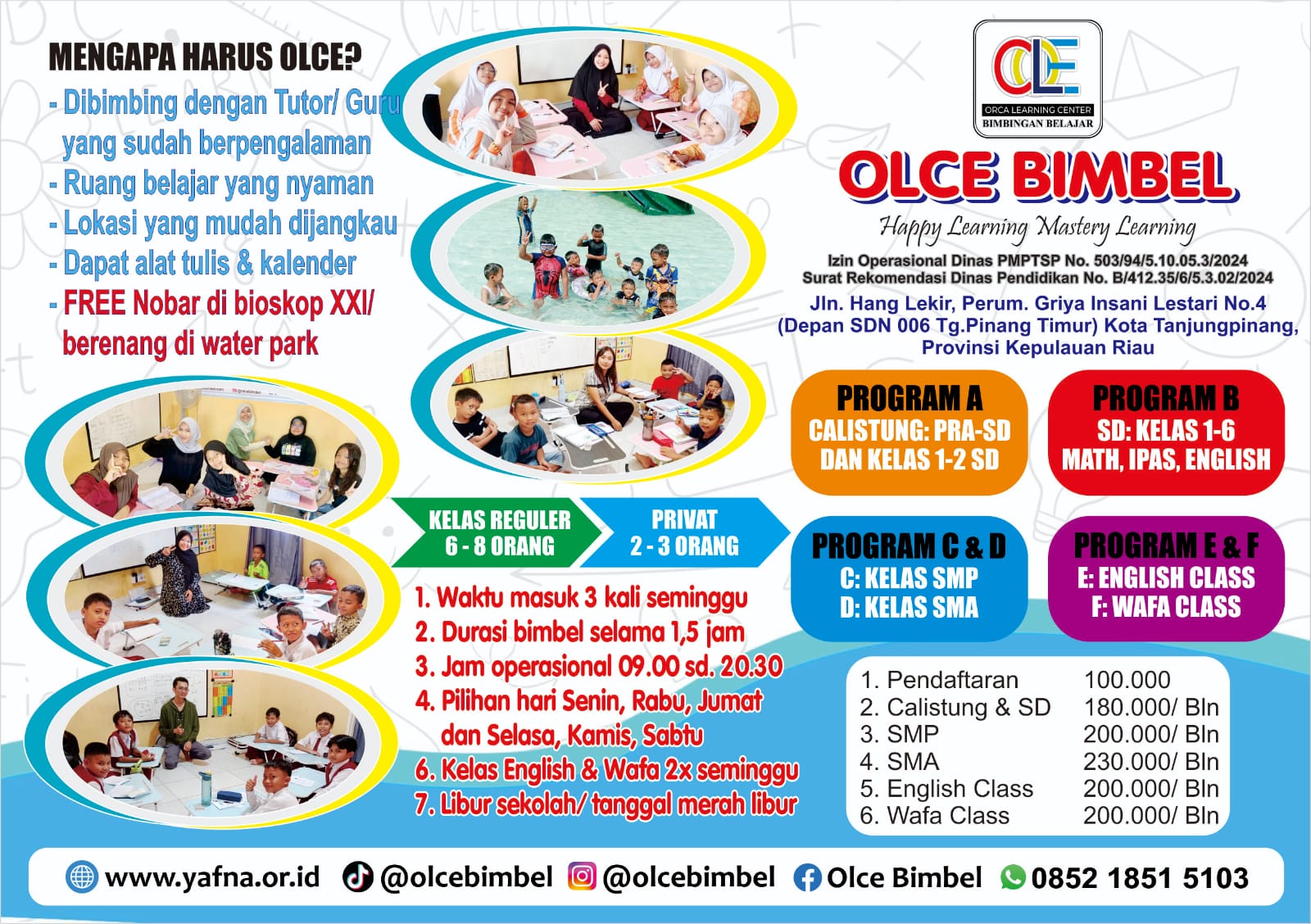 Bimbel OLCE Hampir Penuh Kuota Siswanya: Segera Ayah Bunda!